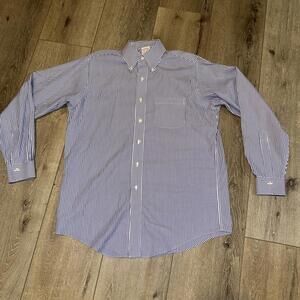 Men’s Brooks Brothers Button Up Dress Shirt Size Xl  Stripe